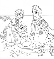 Elsa Anna and Olaf