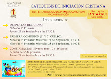 INSCRIPCIONES CATEQUESIS DE INICIACIÓN CRISTIANA