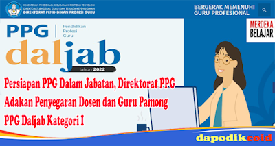 Catat, Persiapan PPG Dalam Jabatan, Direktorat PPG Adakan Penyegaran Dosen dan Guru Pamong PPG Daljab Kategori I