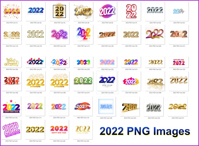 2022 New Year 3d PNG Files Download