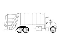 Garbage truck coloring page for kids