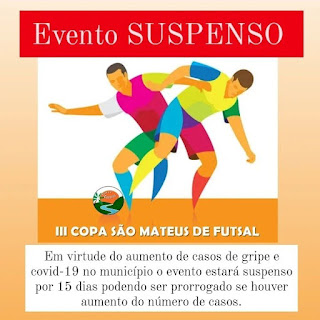 Copa São Mateus de Futsal está suspensa