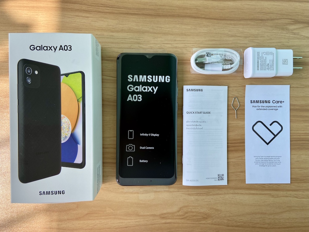 Samsung Galaxy A03 What's Inside the Box