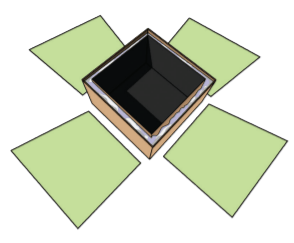 kotak kecil dengan kertas konstruksi hitam www.jawabanbukupaket.com