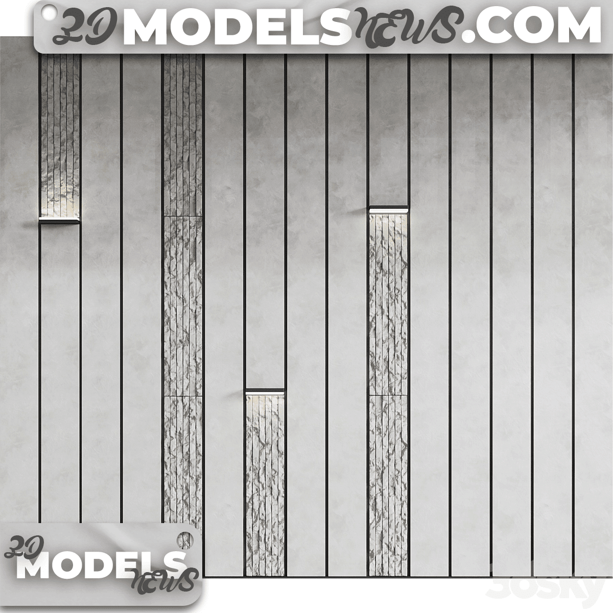 Decorative wall panels model 5 1