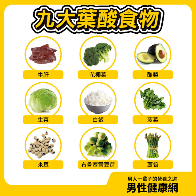 九大葉酸食物 牛肝 花椰菜 酪梨 生菜 米豆 布魯塞爾豆芽 蘆筍 白飯 菠菜
