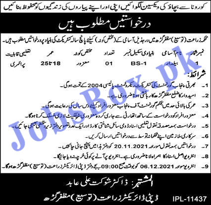 Agriculture Department Punjab Jobs 2021 All Advertisements