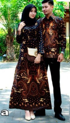 Model gamis motif bunga untuk orang gemuk