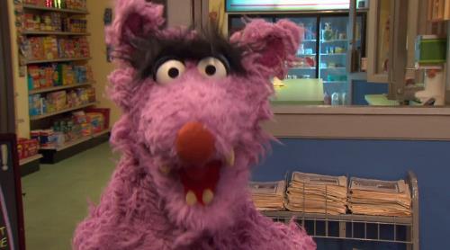 purple Sesame Street character The Big Bad Wolf