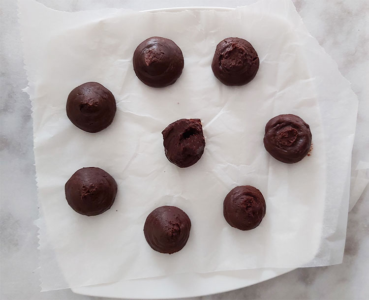 Boules pour truffes au chocolat noir