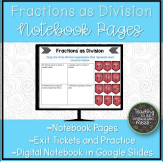 Fractions as Division Notebook Page