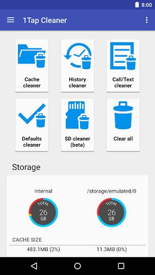 تحميل تطبيق 1Tap Cleaner Pro 4.08 لتنظيف وتسريع الهاتف للأندرويد باخر اصدار