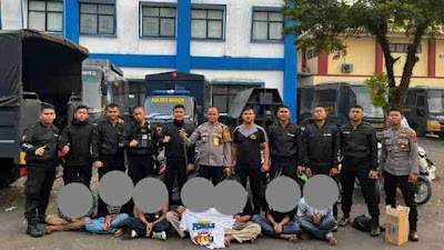 Polres Bogor Berhasil Amankan 7 Orang Angota Gangster di Wilayah Cibinong Bogor.