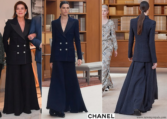 Princess Caroline wore a suit from Chanel Fall-Winter 2019-20 Ready to Wear Collection