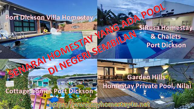 Senarai Homestay yang ada Pool Di Negeri Sembilan