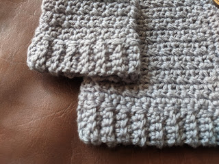 Stitch detail for sleeve and base of #2 grey sweater