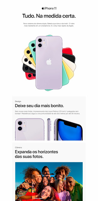 Versão S.O. iOS 13 Tipo de Tela Retina Display Tamanho do Display 6.15'' Resolução Resolução de 1792 x 828 pixels a 326 ppp