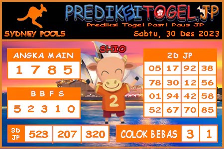 Prediksi Togel Sidney JP Sabtu 30 Desember 2023