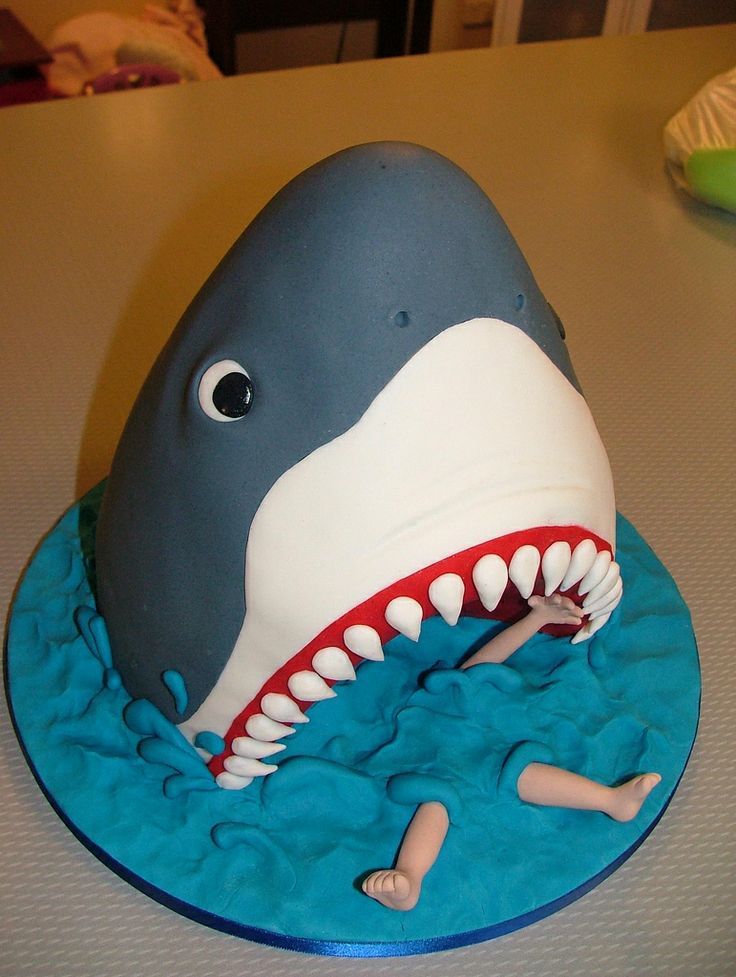 shark birthday cakes