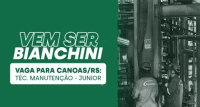 Empresa agrícola contrata Técnico de Manutenção JR em Canoas