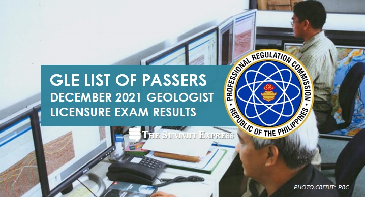 FULL RESULTS: December 2021 Geologist board exam list of passers, top 10