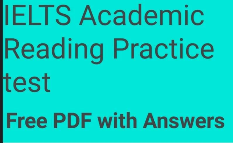 IELTS Reading Practice test 2022 pdf