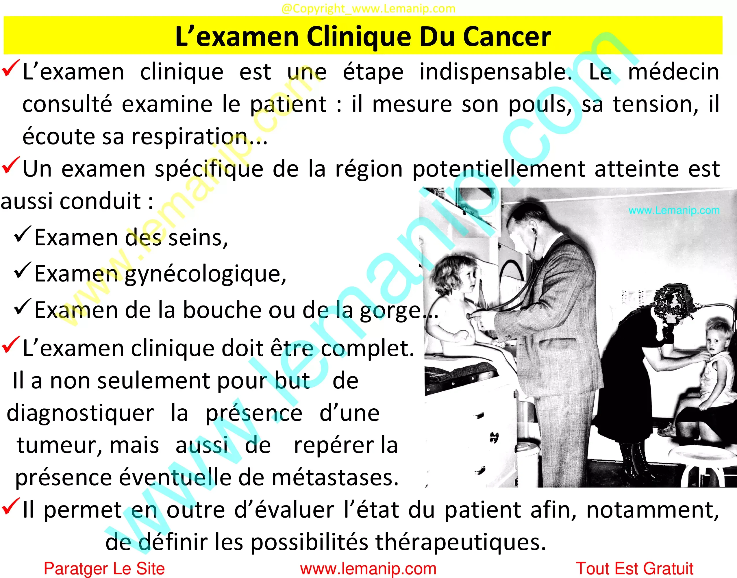 examen Clinique Du Cancer