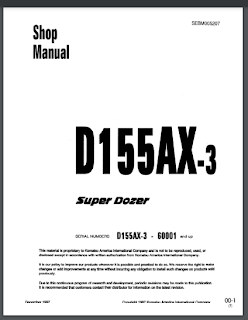 Shop Manual D155AX-3 Super Dozer Komatsu