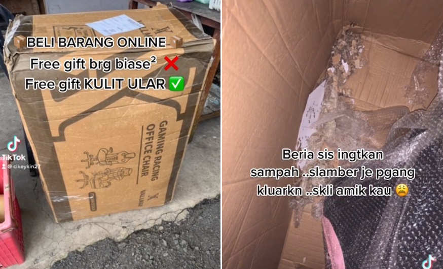 Wanita terkejut dapat 'hadiah percuma' semasa menerima barang yang dibeli dalam talian