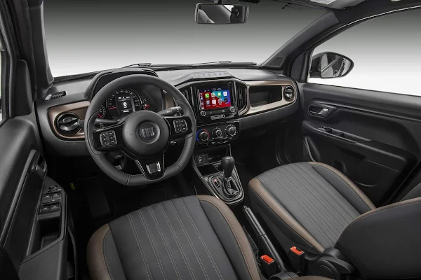 Nova Fiat Strada 2022 Automática Ranch - interior