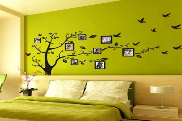 wall stencil design for bedroom