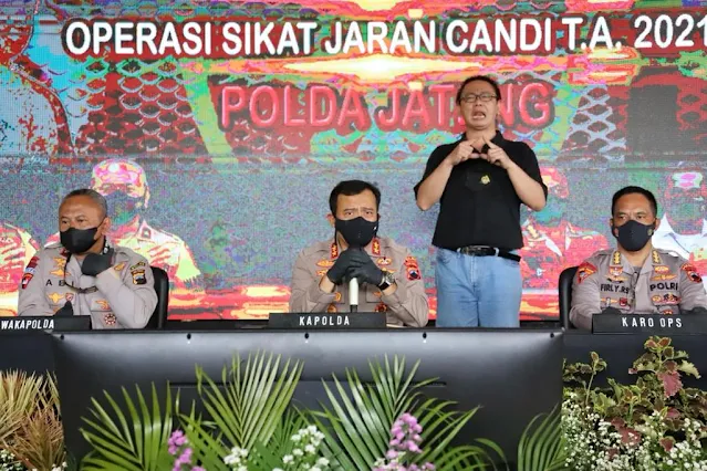 Kapolda Jawa Tengah Sampaikan Hasil Operasi Sikat Jaran Candi Tahun 2021