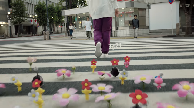Pikmin Bloom planting flowers on the road