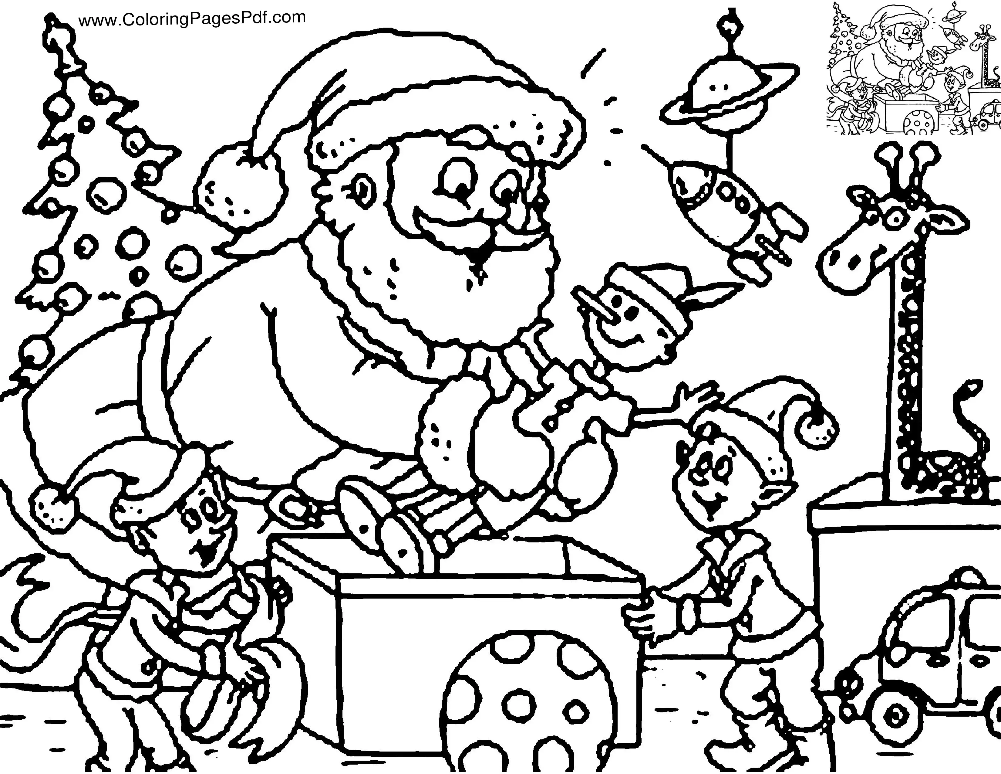 Elf sized coloring sheets