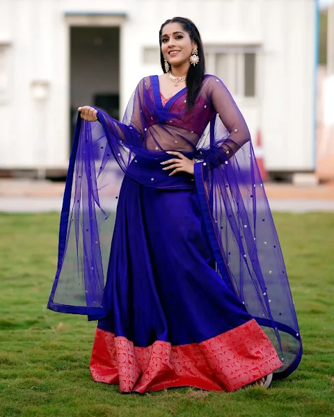 Rashmi gautam new photoshoot in dark blue lehenga