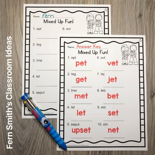 Click Here to Download The New & Improved -et Word Family Spelling Unit to Use in Your Classroom Today!