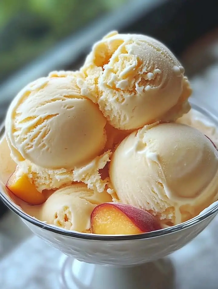 Peach Hard Serve Ice Cream 🍑