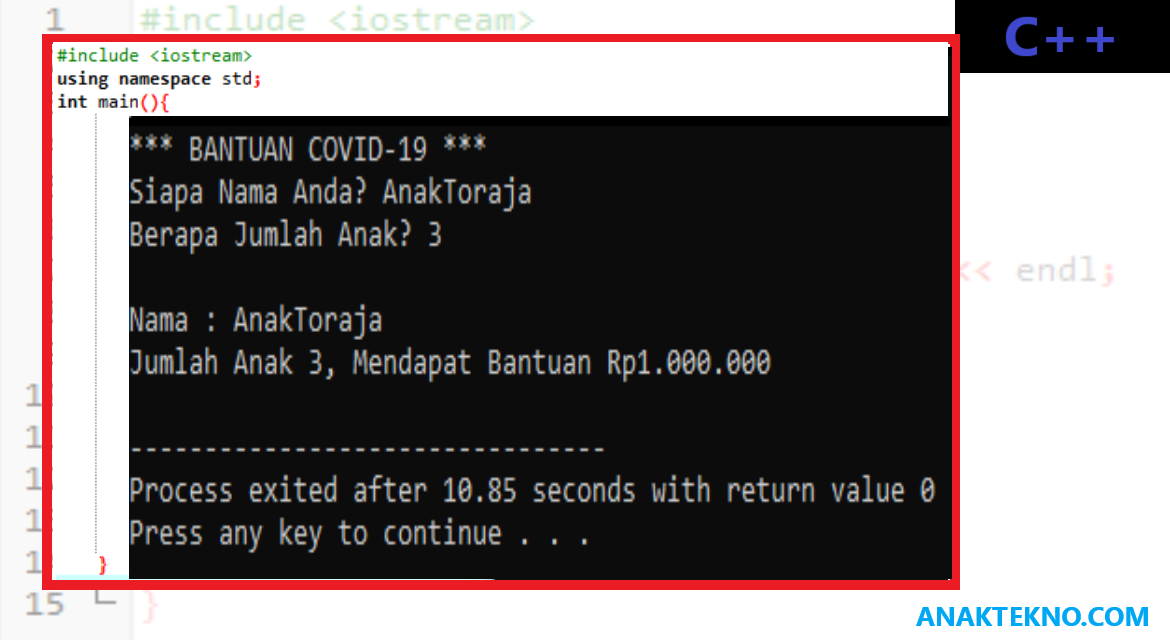 Contoh Program C++ If Else If Dengan Logika OR