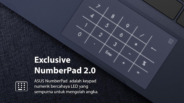 Exclusive NumberPad 2.0 dari Laptop ASUS ExpertBook B3 Flip (B3402)