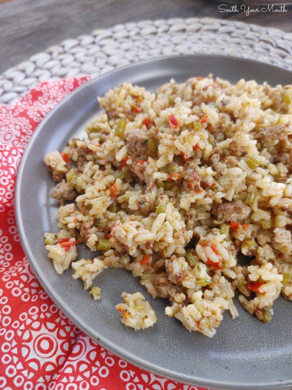 Better Than Bojangles Dirty Rice! A copycat recipe for Bojangles iconic Cajun dirty rice, made with sausage and a favorite throughout Southern states, especially the Carolinas!
