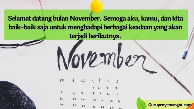 Kata-kata untuk Menyambut Awal Bulan November