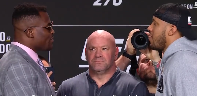 UFC: Ce que Francis Ngannou a dit à son adversaire avant le combat de samedi (Vidéo)