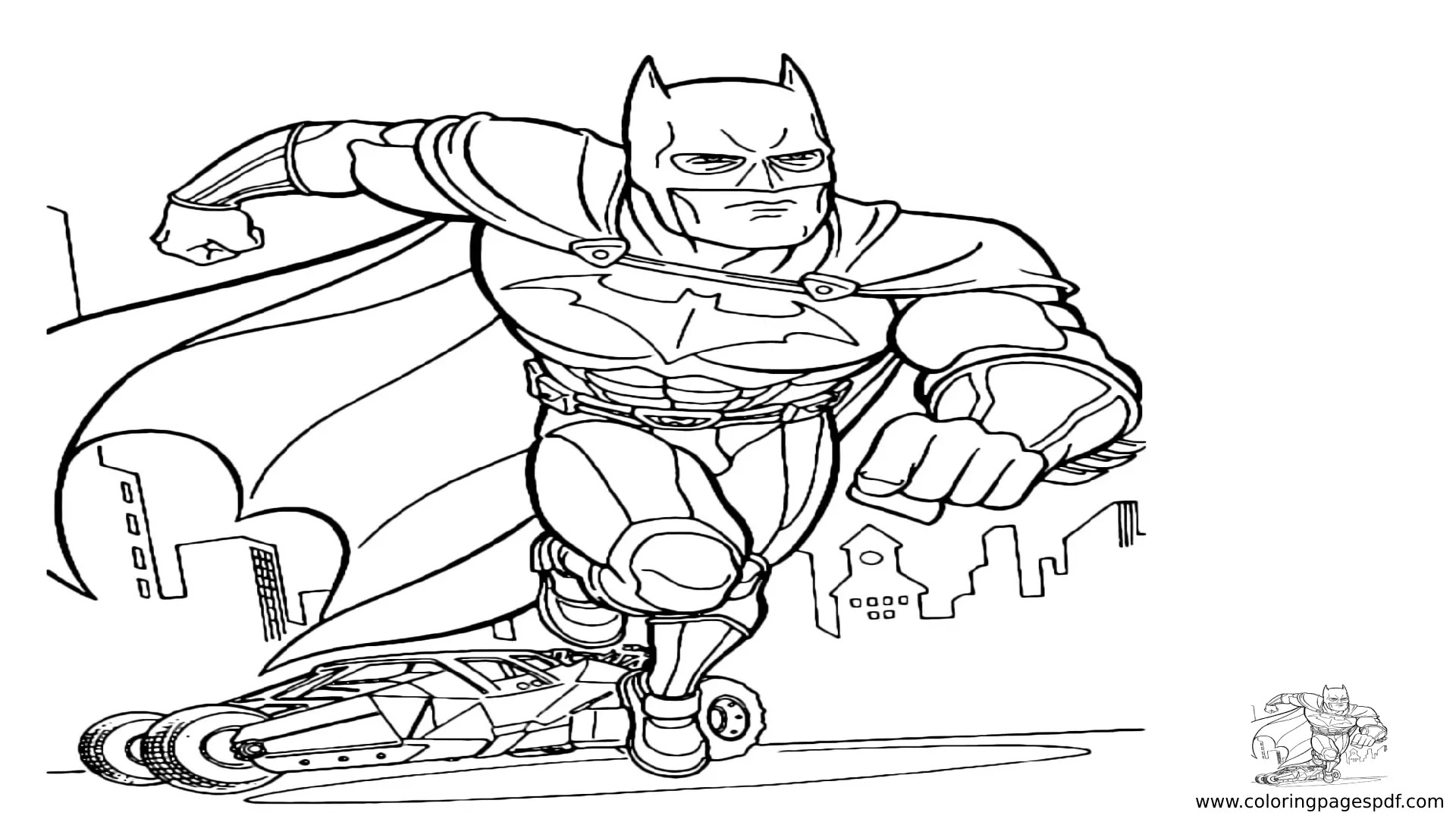 Coloring Pages Of Batman Running