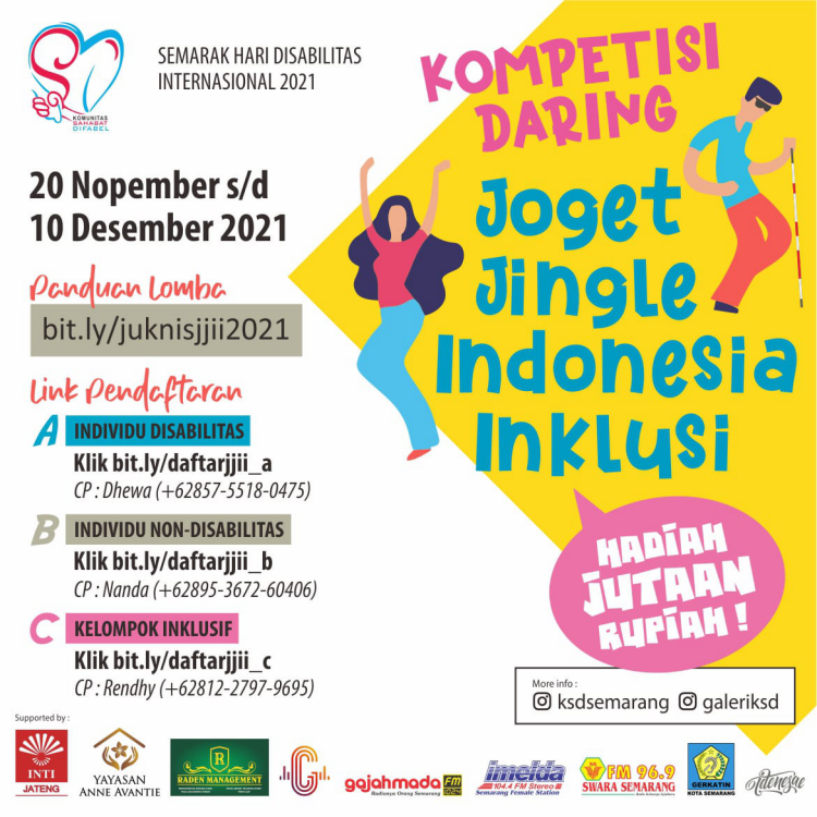 Meriahkan Hari Disabilitas Internasional, KSD Gelar Lomba Joget Jingle Indonesia Inklusi
