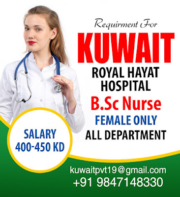 Urgently Required Nurses for Royal Hayat Hospital, Kuwait