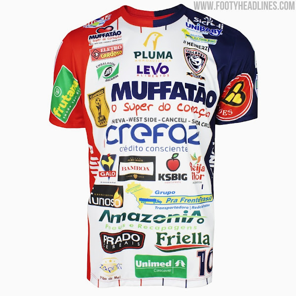lengte Wolkenkrabber Uitvoeren Most Ever on a Shirt? Cascavel Futsal Shirts Feature 36 Sponsor Logos -  Footy Headlines