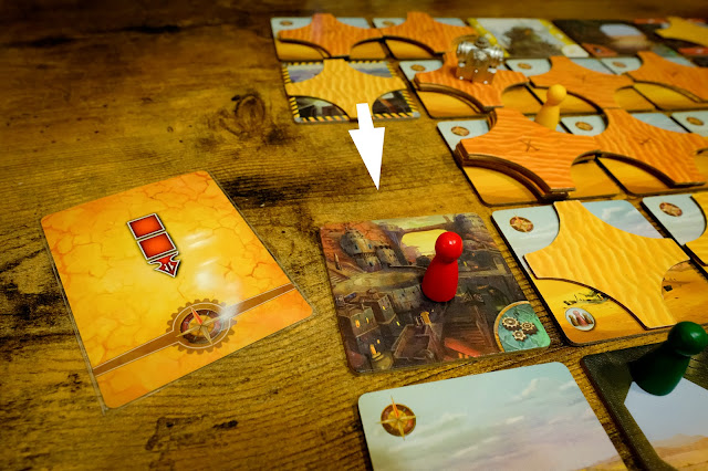 forbidden desert board game 禁制沙漠 依照指示沙塵暴會移動 板塊也會移動