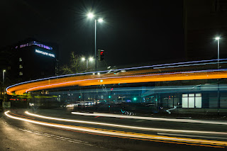 Citylights Nachtfotografie Langzeitbelichtung ICM Mehrfachbelichtung Zoomeffekt Olaf Kerber