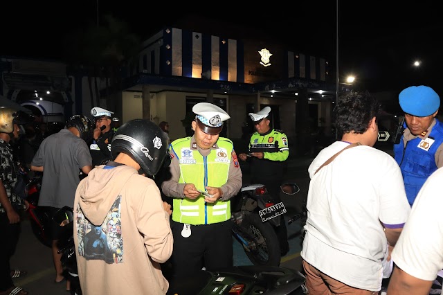 Patroli Malam Polres Ponorogo Berhasil Amankan 20 Pelaku Balap Liar