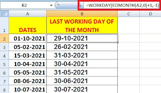 How to Find Last Monday of the Month Date in Excel in Hindi